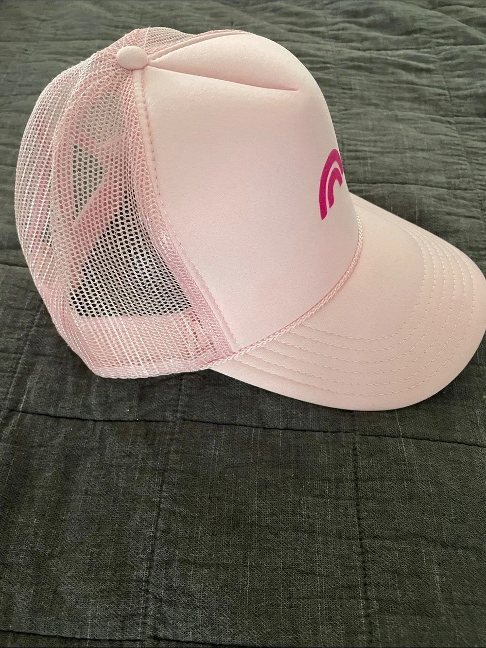 OTTO Pink Trucker Hat with Magenta Rainbow Logo